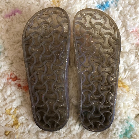 Rainbow Glitter Jelly Slides - Picture 3 of 6